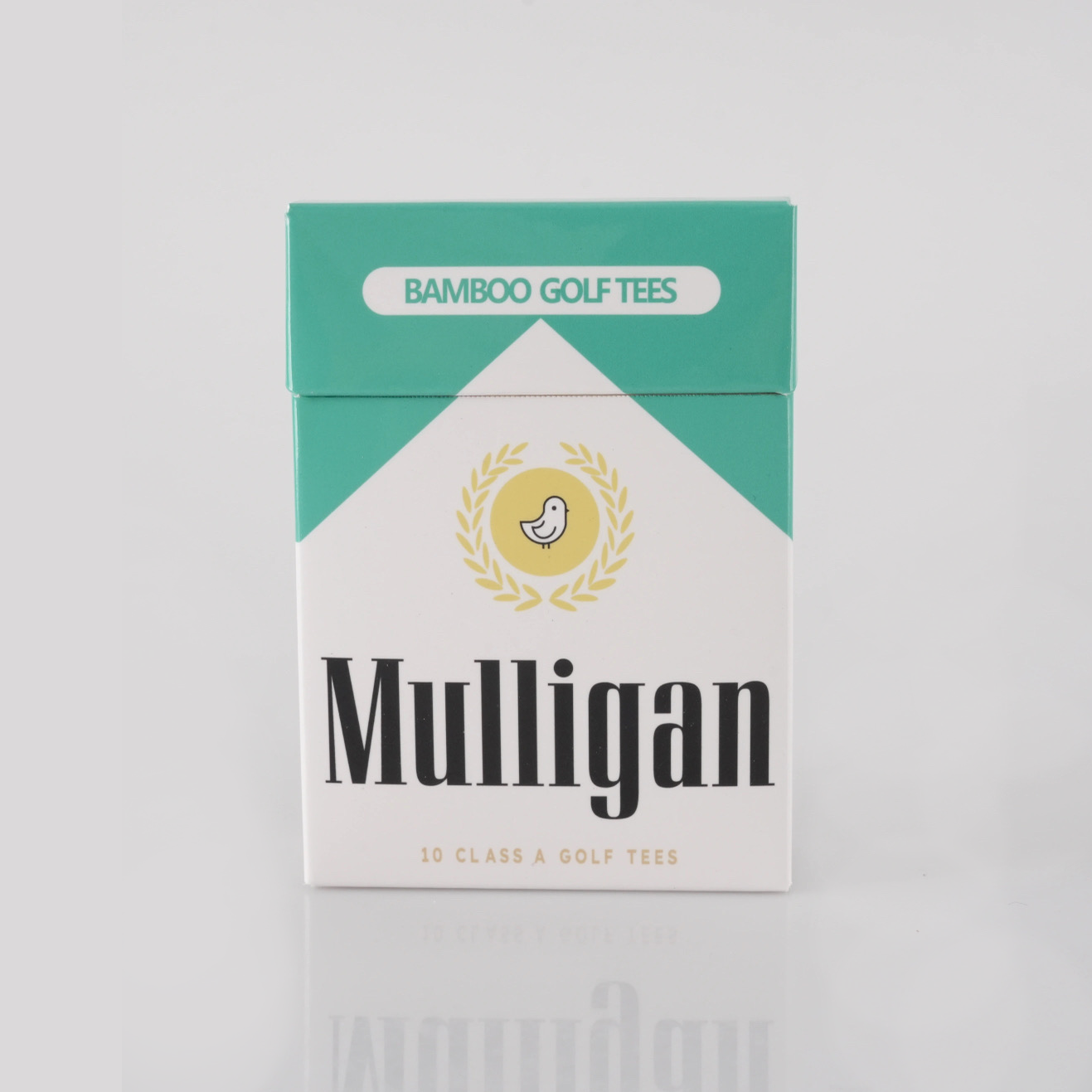 Mulligan Greens Golf Tee Holder + 10 Bamboo 2.75 Inch Tees