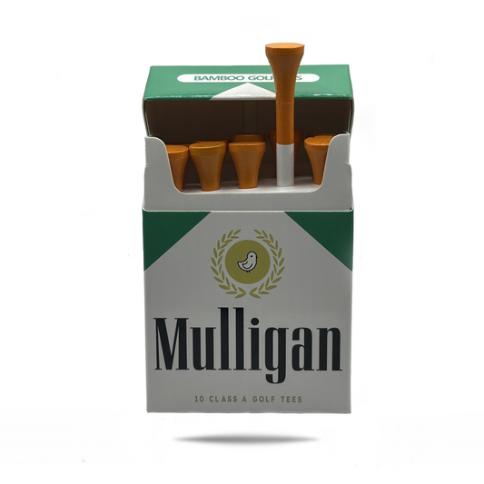 Mulligan Greens Golf Tee Holder + 10 Bamboo 2.75 Inch Tees