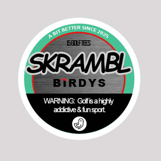 Skrambl Birdys Golf Tee Holder + 15 Bamboo 1.5 Inch Tees