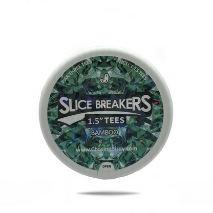 Slice Breakers Golf Tee Holder + 15 Bamboo 1.5 Inch Tees